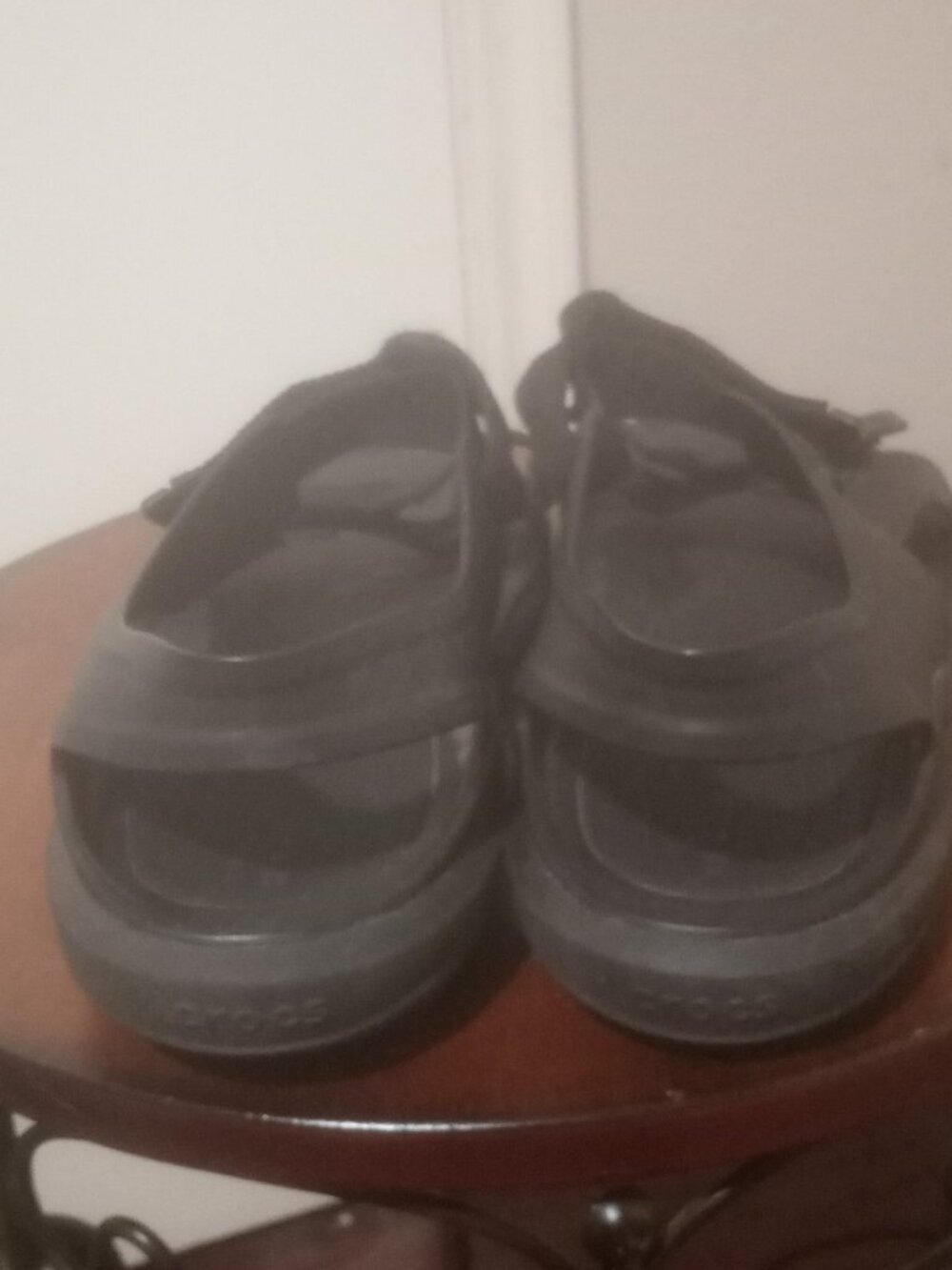 crocs swiftwater River Men’s Black Rubber Sandals With Adjustable Straps Sz. 13. - Picture 11 of 12